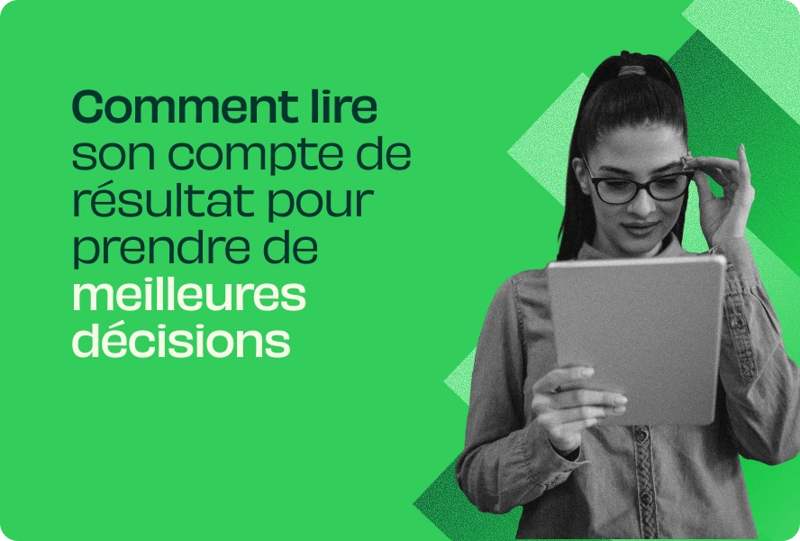 Femme consultant une tablette, illustration d’un article sur le compte de résultat.